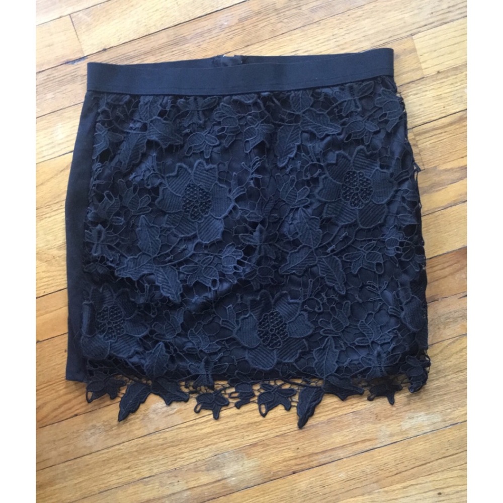 Black floral pencil Skirt